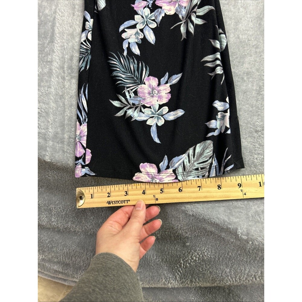 NO BOUNDARIES Womens XS 1 Black Floral Print Strapless Wide Leg Jumpsuit Romper - Picture 10 of 16